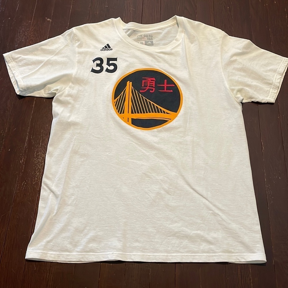 Men's Adidas The Go-To Tee Golden State Warriors Kevin Durant #35 Cotton Shirt